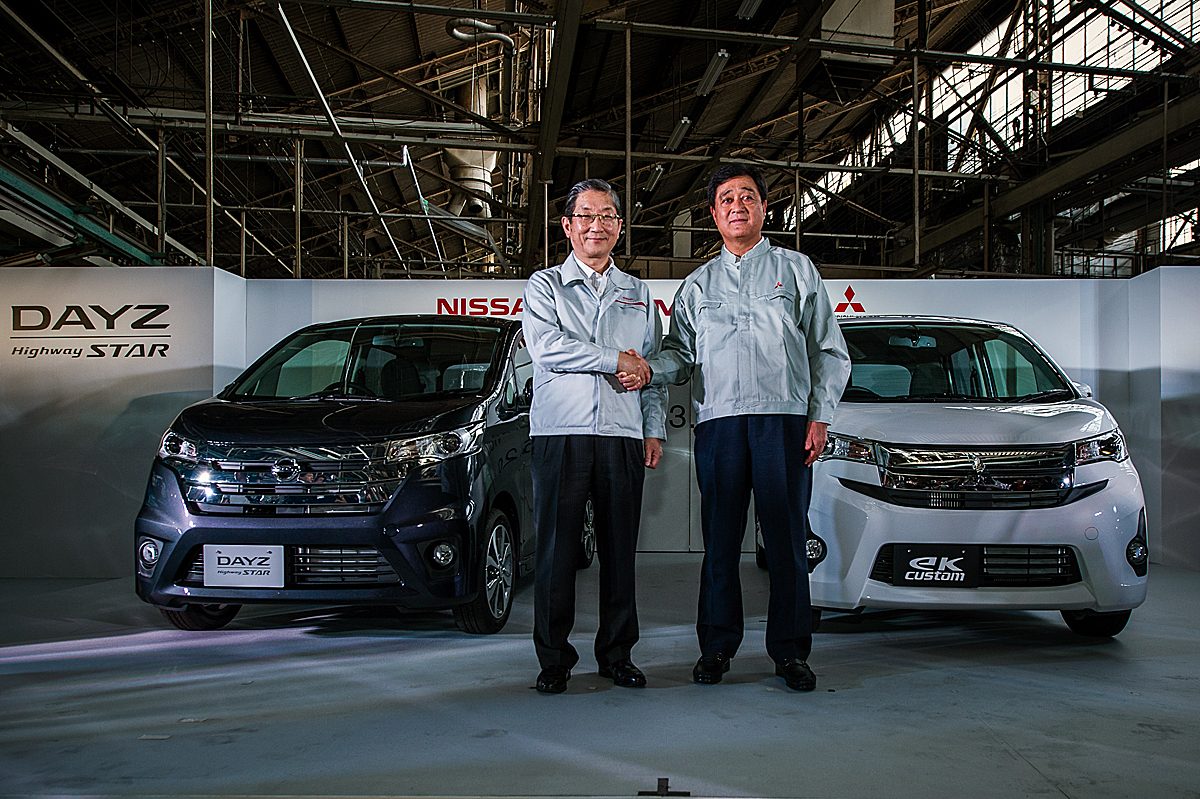 Nissan Dayz, Mitsubishi eK Custom, NMKV, Mistubishi Mizushima Plant, Nissan COO Toshiyuki Shiga, Mitsubishi President Osamu Masuko