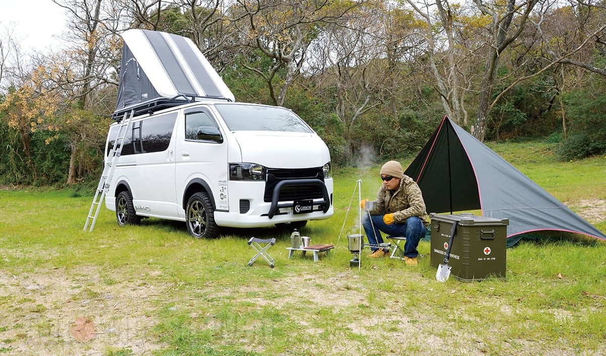 ハイエース、ギブソン、ちょい上げ、オフロードハイエース、車中泊、ハイエースカスタム、ストーク