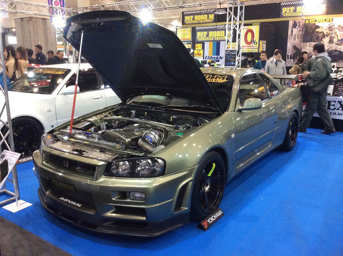 スカイライン GT-R R32 R33 R34 大阪オートメッセ2018 トラスト スクリーン モンスタースポーツ フジツボ ピットロードM