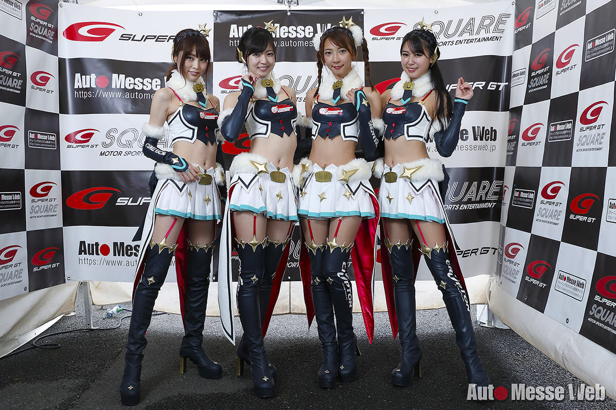 SUPER GT、スーパーGT、レースクイーン、RQ、#0、GOODSMILE RACING & TeamUKYO。鈴菜、宮越愛恵、香月わかな、荒井つかさ