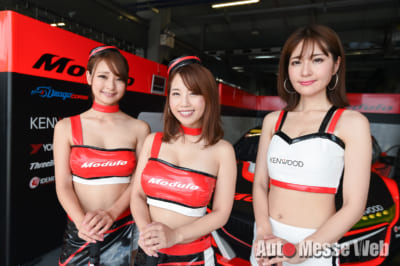 SUPER GT 2018、レースクイーン、Modulo Drago CORSE、前田真実果、石橋あこ、はるま、生田ちむ、安藤麻貴