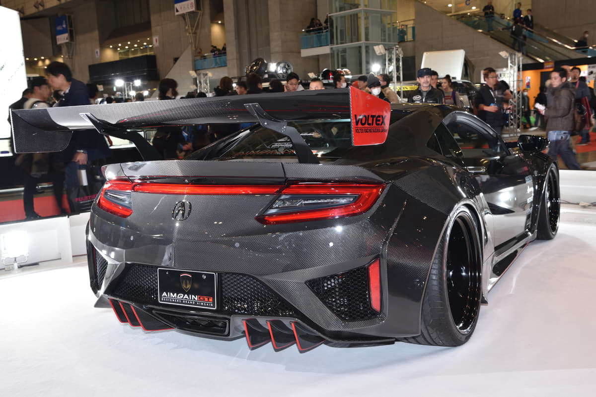 エイムゲイン、AIMGAIN、NSX、HONDA、AIMGAIN GT、WIDE BODY、ワイドボディ、オーバーフェンダー、カーボン、東京オートサロン2019、BODY KIT