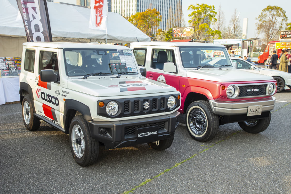 スポーツ系と女子系 真逆のスタイルを持つスズキ ジムニーをmsjに展示 Auto Messe Web カスタム アウトドア 福祉車両 モータースポーツなどのカーライフ情報が満載