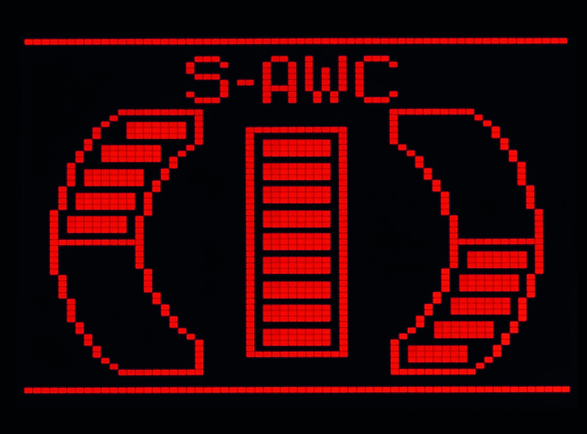 ランエボ10に採用された「S-AWC」のインジケーター