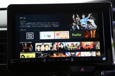 「Amazon Fire TV Stick」などのストリーミングビデオをナビ画面に表示しているイメージ（その3）