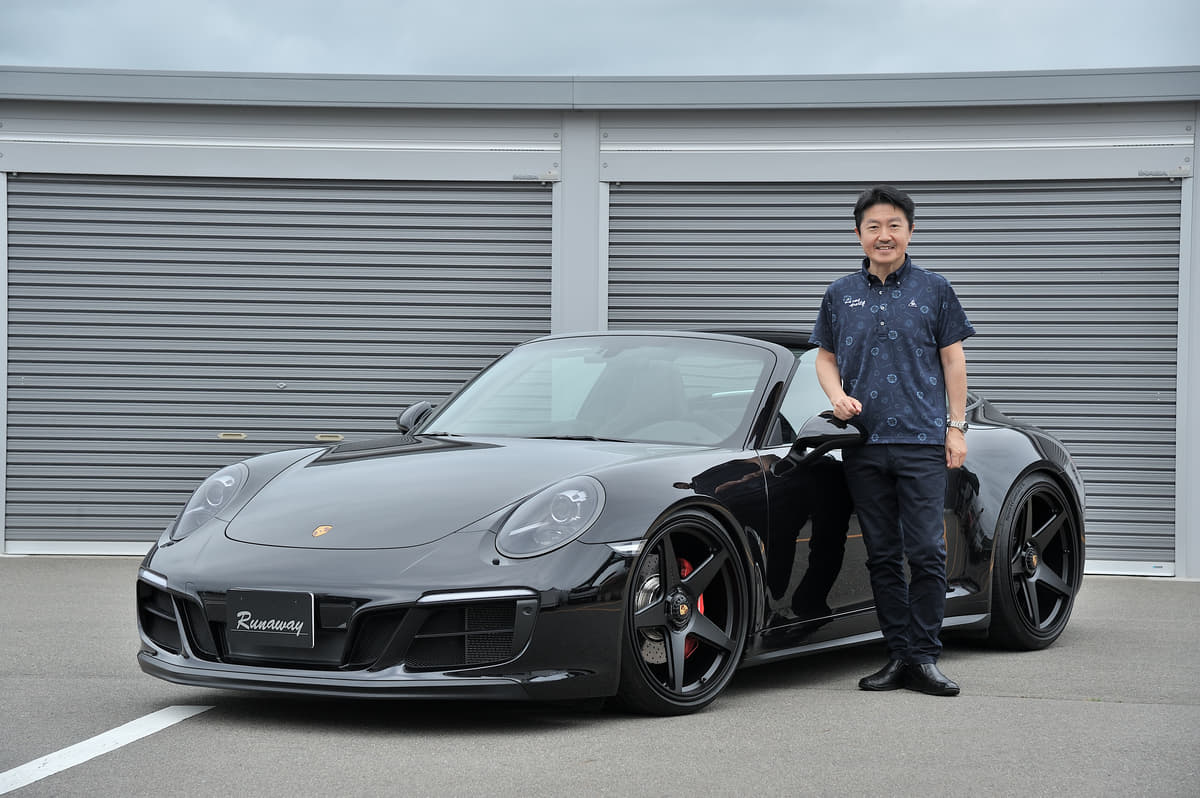 長野県のランナウェイで撮影したポルシェ911タルガ4GTS