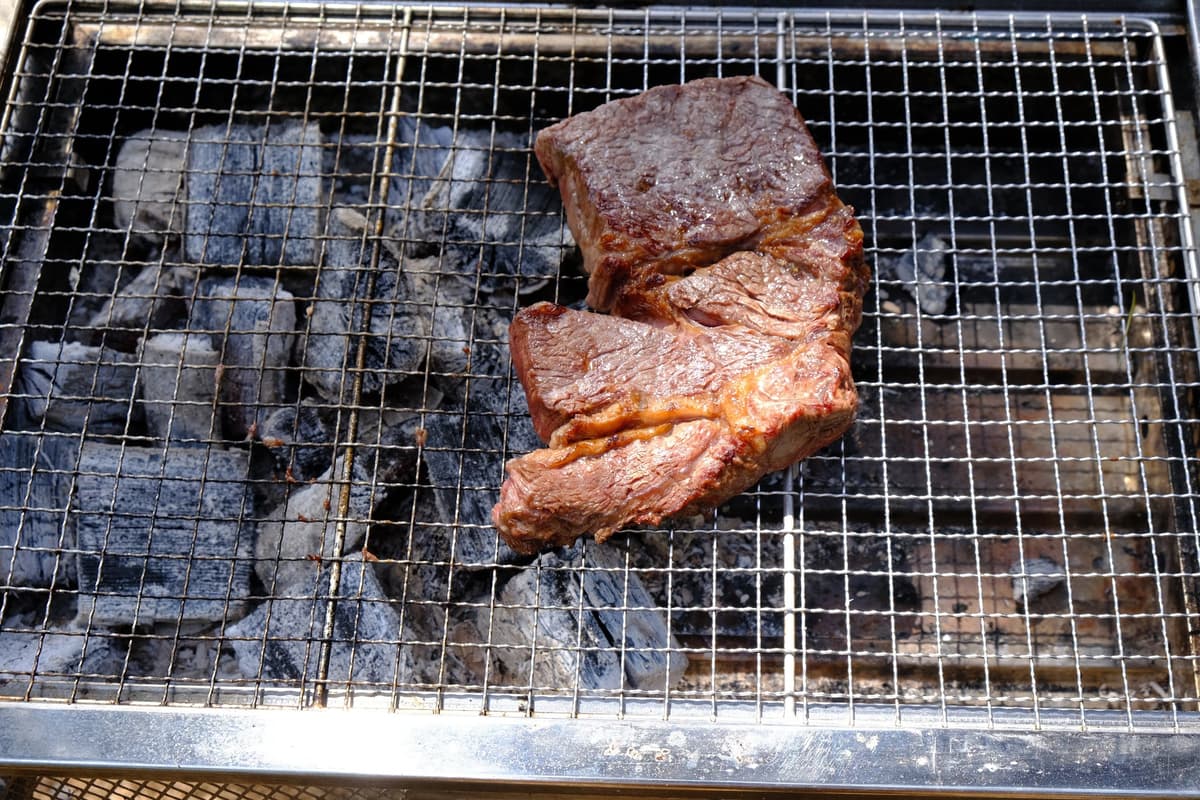 網焼き時の食材の置く位置