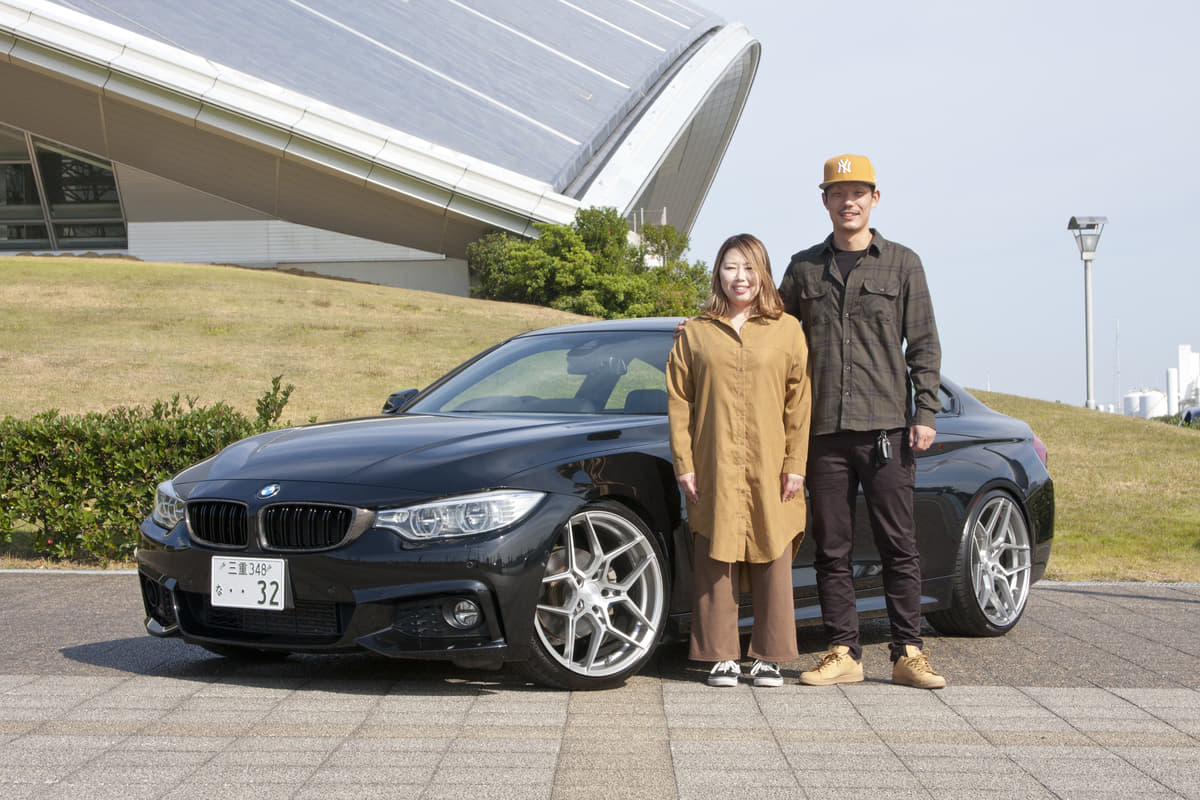 三重県のピレリ四日市で撮影したBMW428i