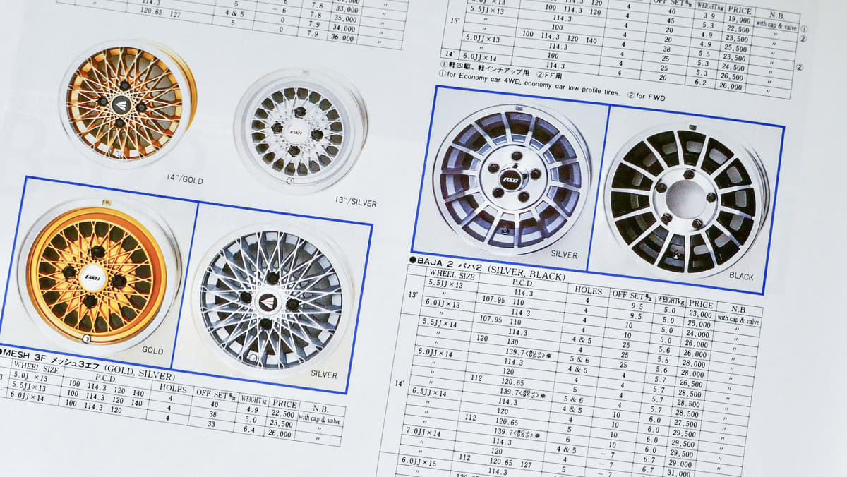 画像ギャラリー アルミホイール がマニアの証だった時代 カタログ でニマニマした 昭和のクルマ好き の生態 画像14 Auto Messe Web カスタム アウトドア 福祉車両 モータースポーツなどのカーライフ情報が満載