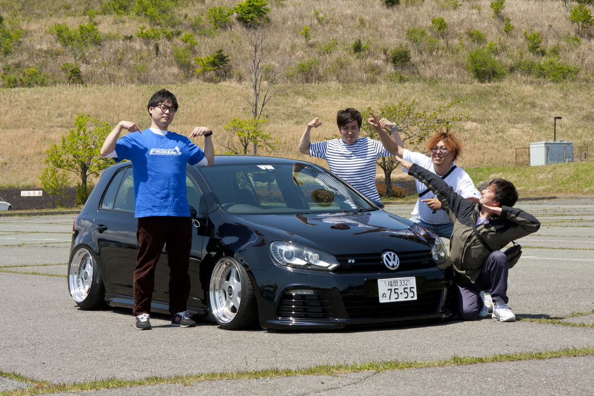 熊本県ジャック・イン・ザ・ボックスで撮影したVWゴルフ6R