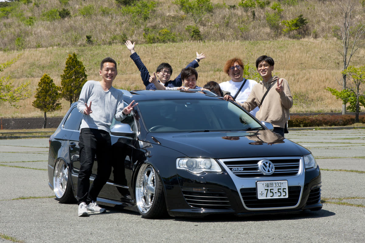 熊本県ジャック・イン・ザ・ボックスで撮影したVWパサート・ヴァリアントR36