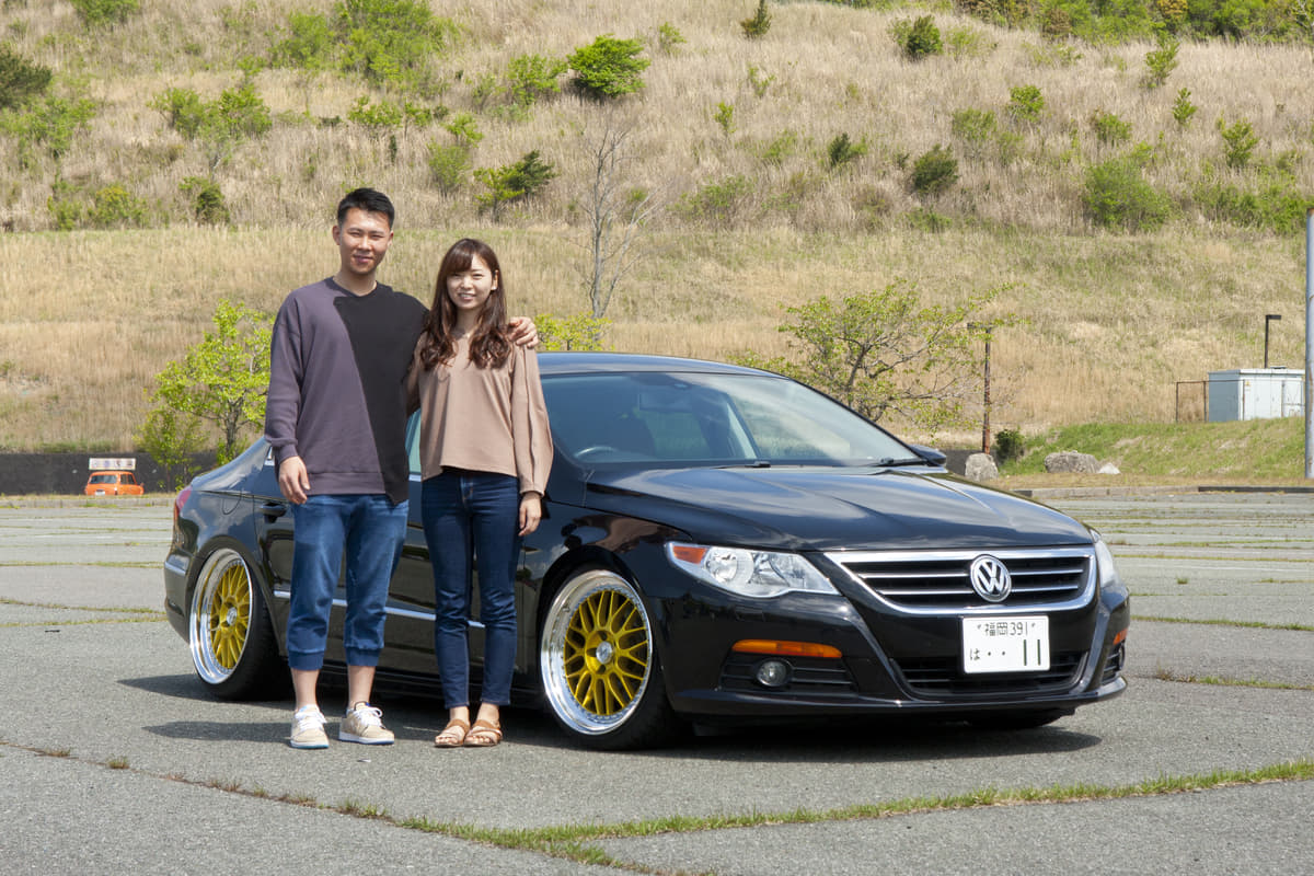 熊本県ジャック・イン・ザ・ボックスで撮影したVWパサートCC