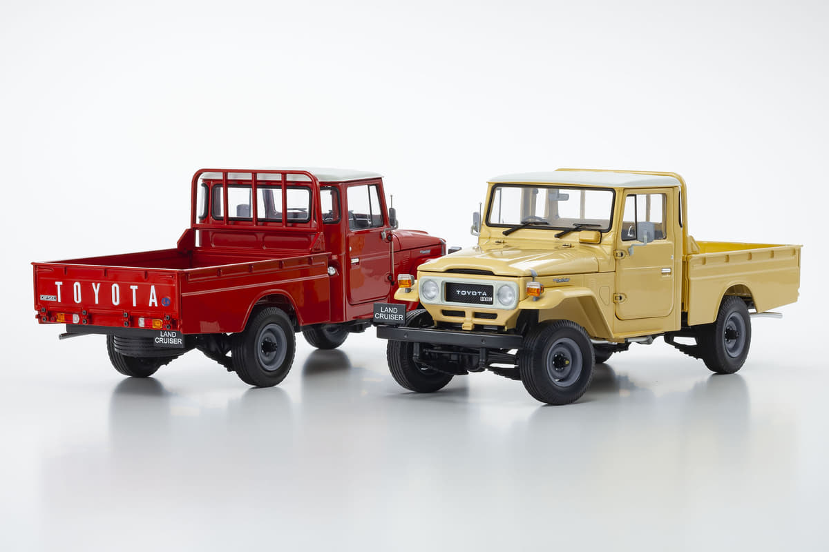 稀少なピックアップトラックがモデル化！ トヨタ・ランドクルーザー40が1/18スケールになって登場【京商】 | AUTO MESSE  WEB（オートメッセウェブ） ～カスタム・アウトドア・福祉車両・モータースポーツなどのカーライフ情報が満載～