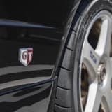 フロントフェンダー後方のGTのエンブレム