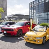 モーニングミーティング会場に並ぶ参加車両