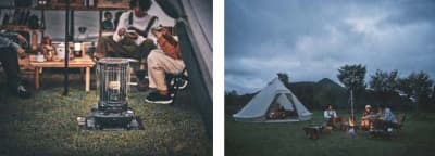 屋外でも使える石油ストーブ