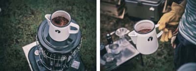 石油ストーブの上に載せてやかんの湯が沸かせる