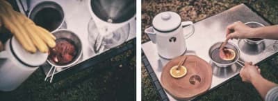 沸かしたお湯でお茶を窘める