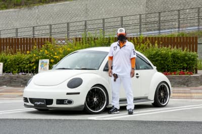 大阪府ペイトンで撮影したVWニュービートル