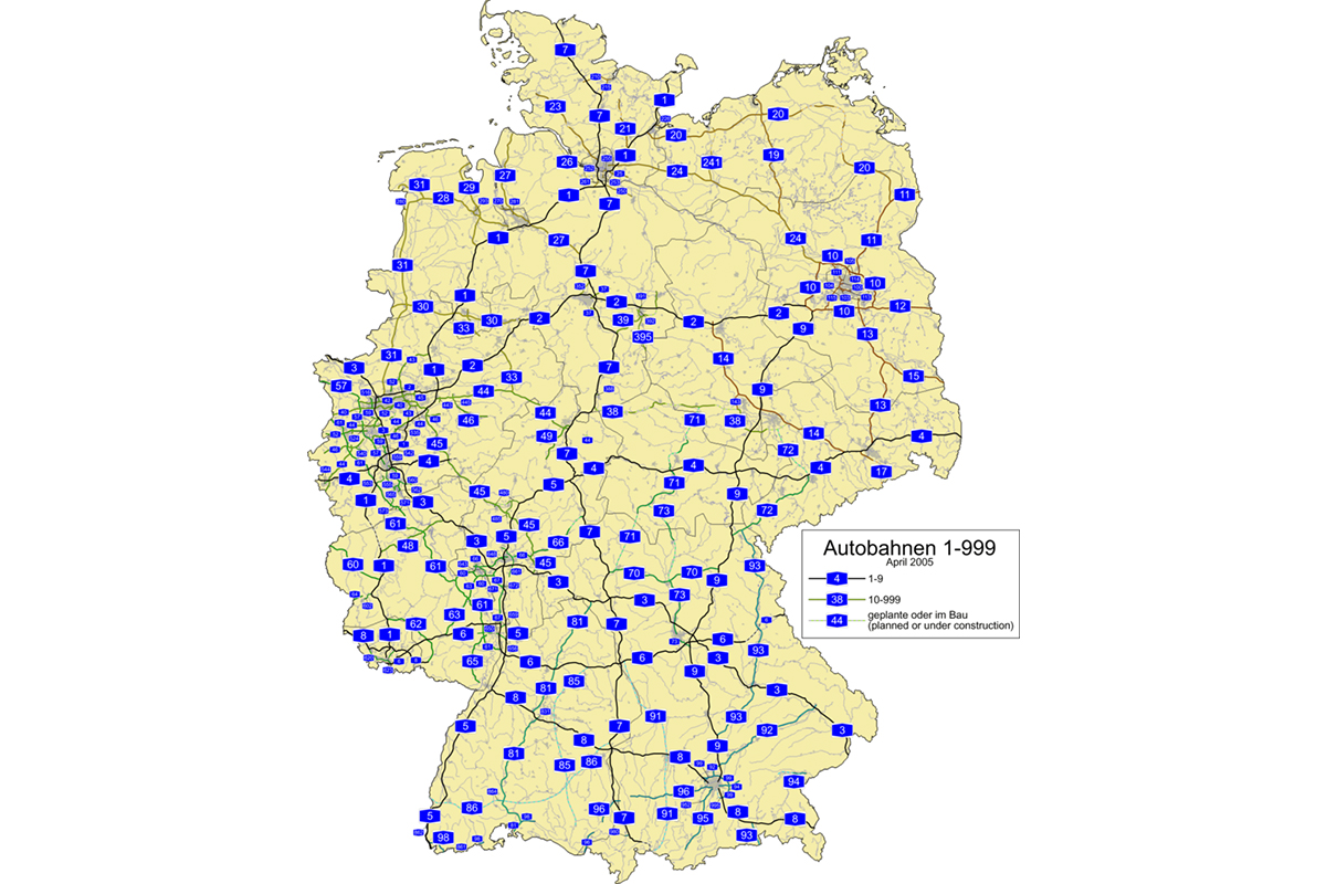 アウトバーンの路線図