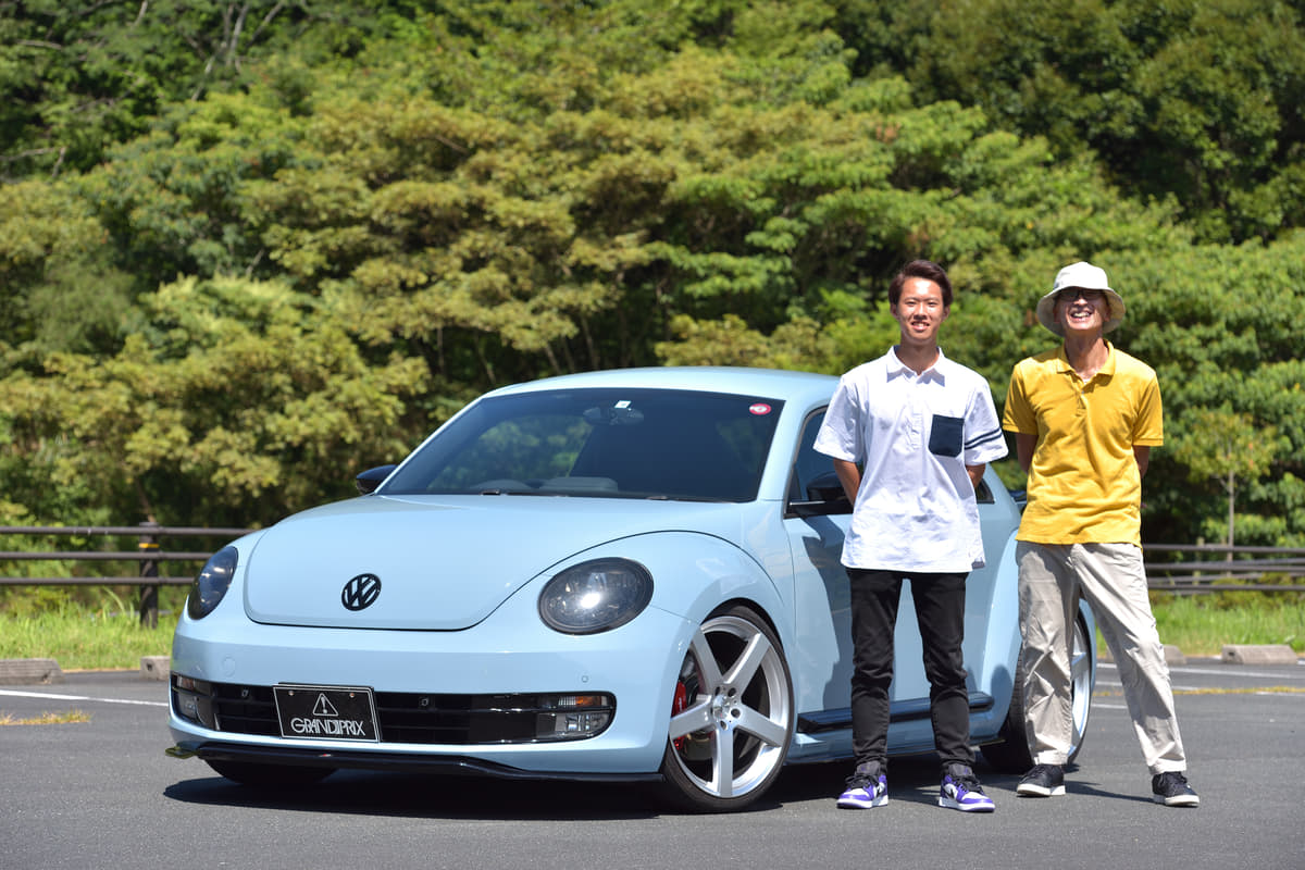 愛知県豊川市にあるプロショップ「グランプリ」で撮影したVWザ・ビートル