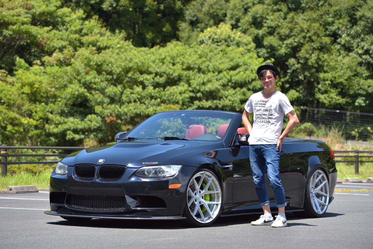 愛知県豊川市にあるプロショップ「グランプリ」で撮影したBMW M3カブリオレ