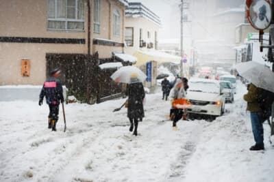 都市部降雪