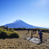 ゴール地点で見える富士山