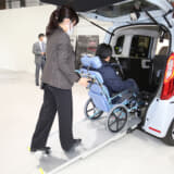 後部に車椅子を乗せるイメージ