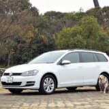VWゴルフヴァリアントと愛犬の