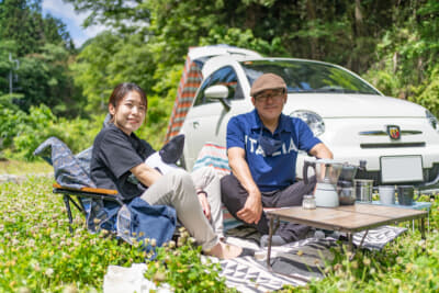 会場となった旧日野沢小学校OB石木戸さん