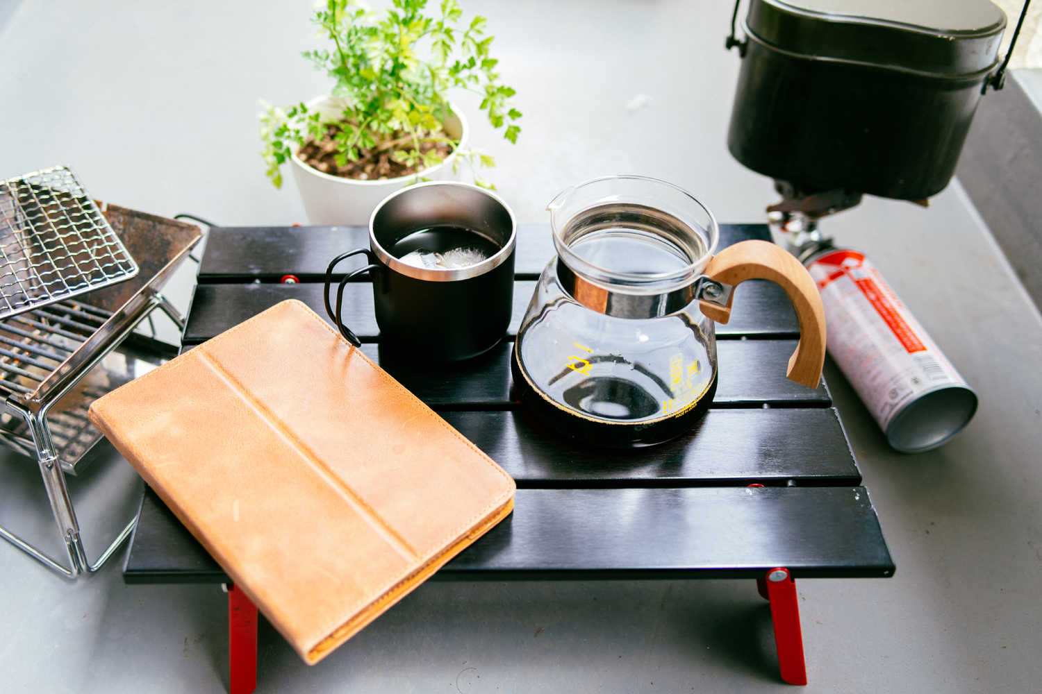 ベランダでコーヒーを淹れるだけでも楽しい