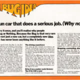 1970年デビュー時の「ボンド・バグ」カタログ