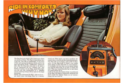 1970年デビュー時の「ボンド・バグ」カタログ