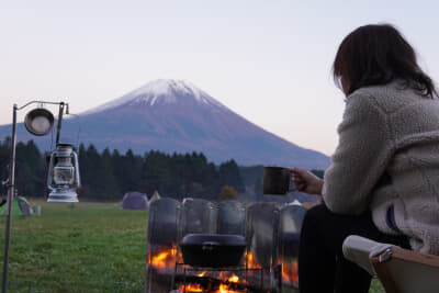 富士の麓のキャンプ