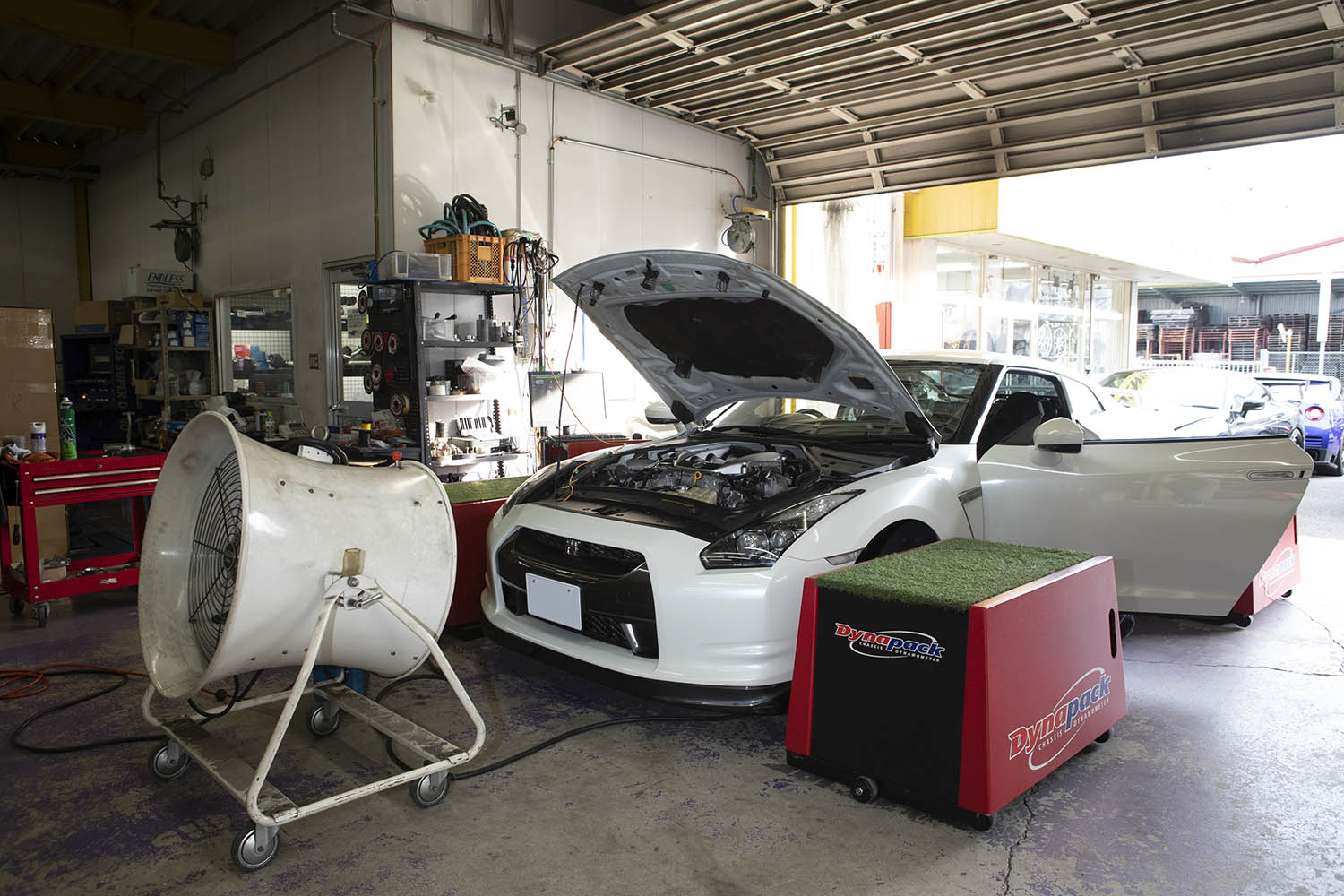 R35GT-Rのセッティング風景