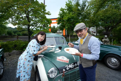 皆野町のボランティアスタッフの用意してくれた地域色を感じる「朝定食」を楽しむ参加者