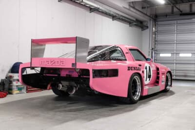 マツダ サバンナRX-7 IMSA GTO 254：リアはオリジナルボディにカウルを被せている