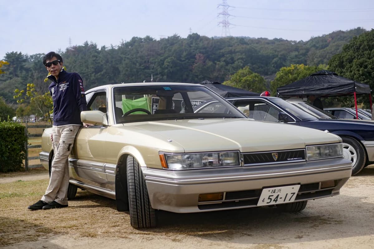 1987年（昭和62年）式日産「レパード」とオーナーの市川剛是さん