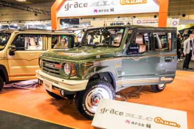 graceのジムニーデモカーはDAMDの「JIMNY the ROOTS」のコンプリートカスタム