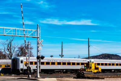 こちらは現在のグランドキャニオン鉄道で使われている旅客車。ウィリアムズからグランドキャニオンまでは約2時間15分の旅となる