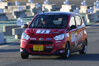 「RALLY三河湾」で唯一の軽自動車エントリーとなったゼッケン73 D-SPORT Racing ミライース