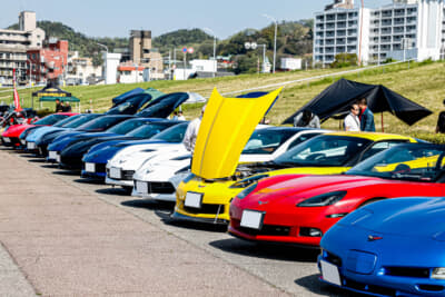 参加車両は、車種やジャンルによってエリアを分けて展示されていた