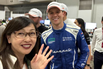 マセラティMSGチームのマキシミリアン・ギュンター選手と2ショット