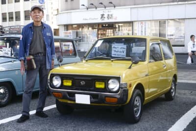 1972年式のダイハツ フェローMAXとオーナーの別枝 繁さん