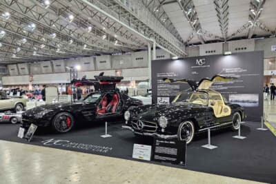 300SLガルウイングは非売品の参考出品。SLS AMGはイベント直前に売り先が決まってしまった