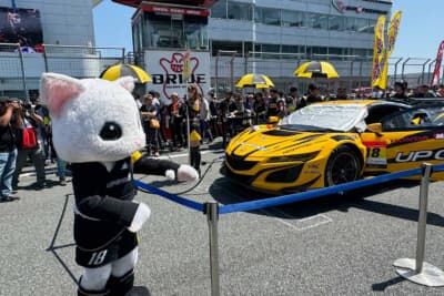 白猫レースクイーンのアップちゃんと18号車びTEAM UPGARAGE NSX GT3