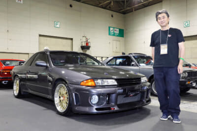 オーナーの阿部さんと愛車のR32型日産 GT-R