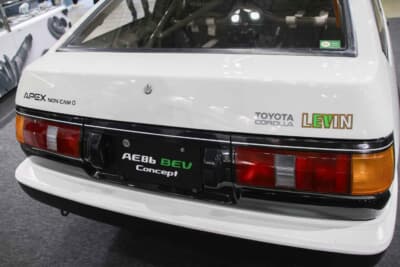 AE86 BEV Concept：「NON CAM 0」といったようなステッカーも貼られ、随所に製作スタッフの遊び心も反映されている