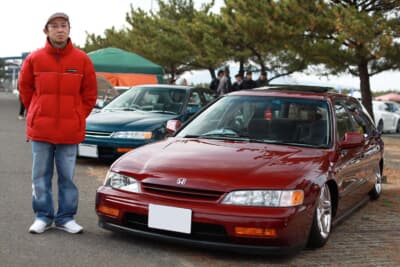 1995年式のホンダ アコードワゴンとオーナーの“yockey450motoring”さん